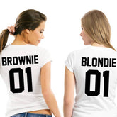Freundschafts-T-Shirts Blondie Brownie