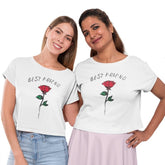 Freundschafts T-Shirts mit einer Rose für Frauen