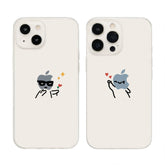 Handyhüllen für Paare iPhone Täuschender Effekt Logo