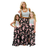 Mutter Tochter Kleid Lang