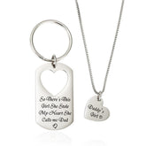 Schlüsselanhänger Familie Halskette Vater und Tochter