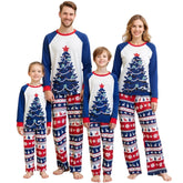 Weihnachts-Schlafanzug- Familie Blau