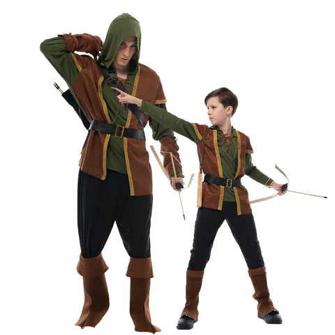 Familie-Kostüme Robin Hood für Männer und Kinder