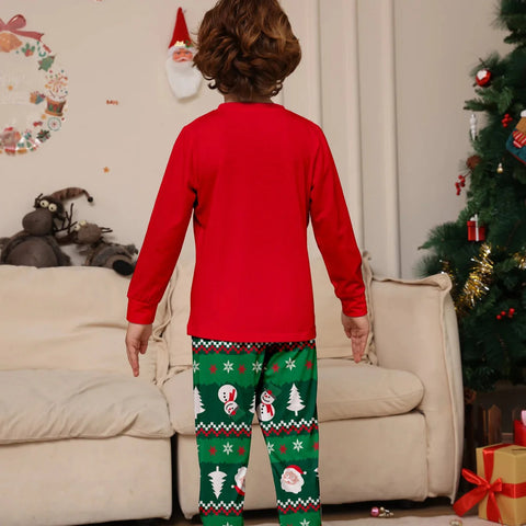 Familie Weihnachtspyjamas – Rentier-Muster