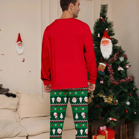 Familie Weihnachtspyjamas – Rentier-Muster