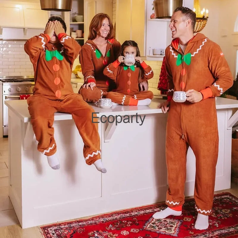 Familien Schlafanzug Lebkuchen Kinder Erwachsene