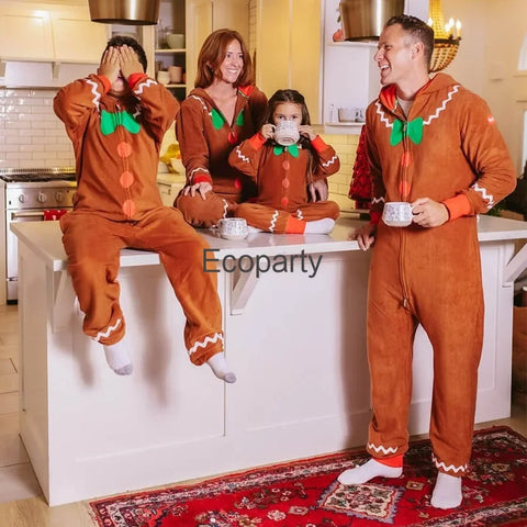 Familien Schlafanzug Lebkuchen Kinder Erwachsene