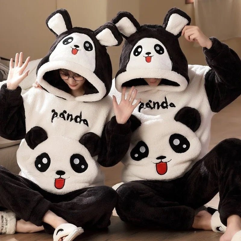 Familien Schlafanzug Panda Polar