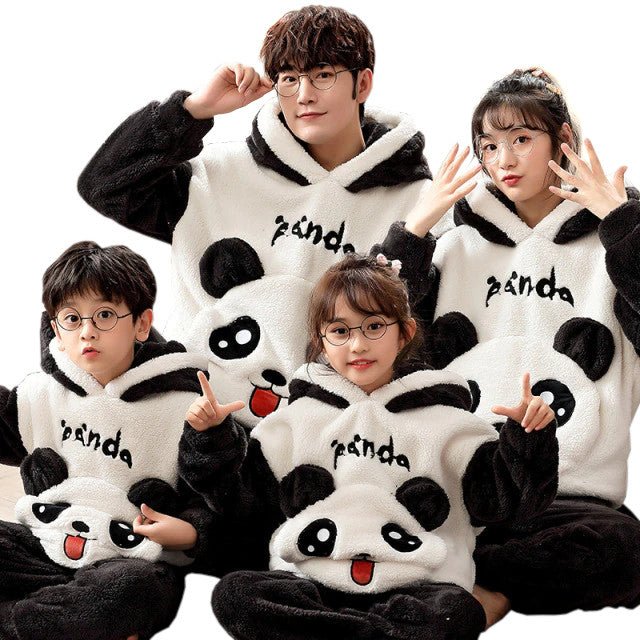 Familien Schlafanzug Panda Polar
