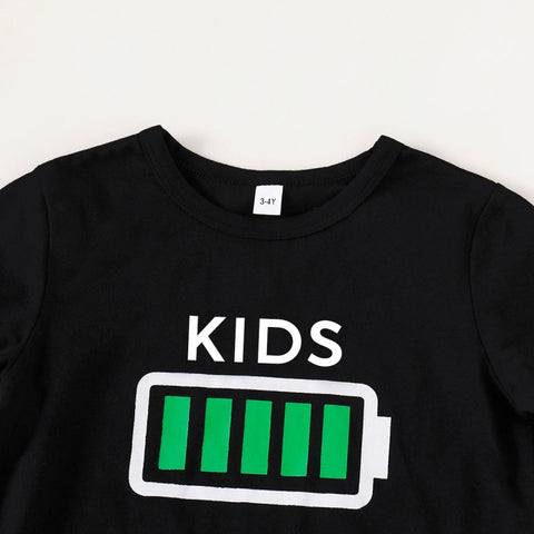 Familien-Schlafanzug Schwacher und voller Akku