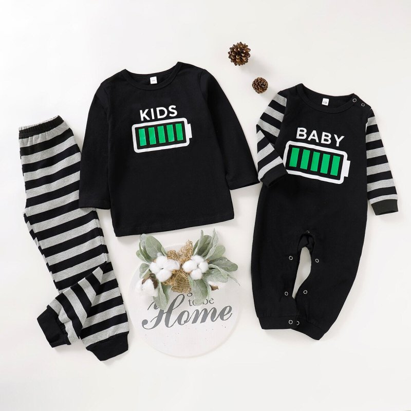 Familien-Schlafanzug Schwacher und voller Akku