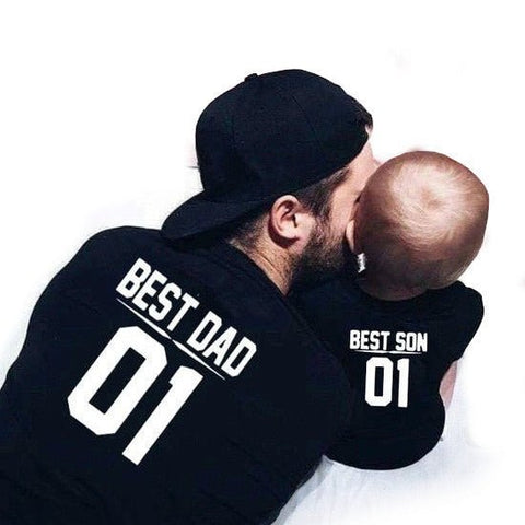 Familien T-Shirts Bester Vater & Bester Sohn