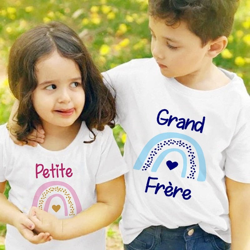 Familien T-Shirts Großer Bruder Kleine Schwester