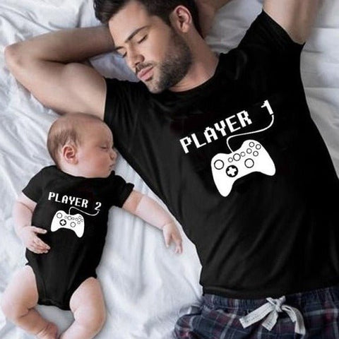 Familien T-Shirts Vater Sohn Geek