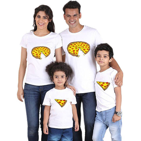 Familien T-Shirts Vater Sohn Pizza