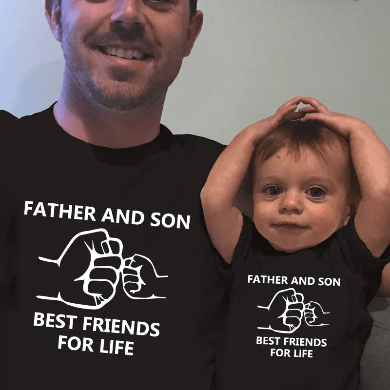 Familien-T-Shirts Vater und Sohn, beste Freunde fürs Leben