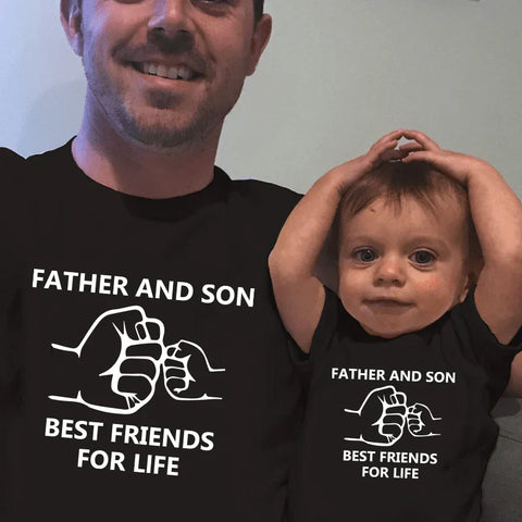 Familien-T-Shirts Vater und Sohn, beste Freunde fürs Leben