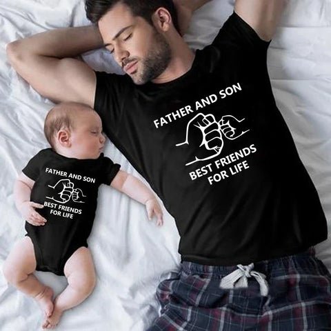 Familien-T-Shirts Vater und Sohn, beste Freunde fürs Leben