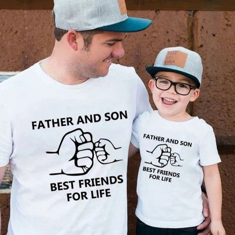 Familien-T-Shirts Vater und Sohn, beste Freunde fürs Leben