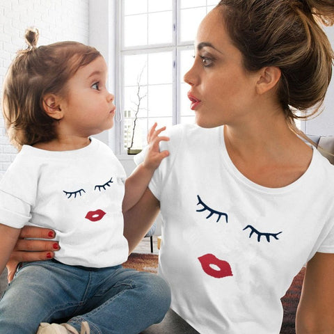 Familien T-Shirts Wimpern Frauen