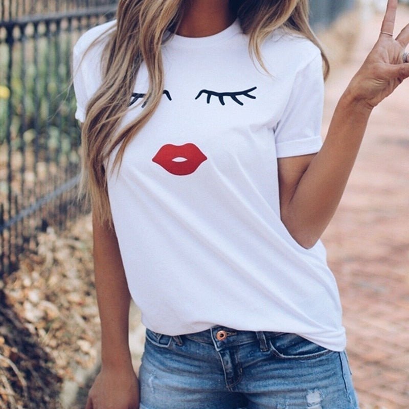 Familien T-Shirts Wimpern Frauen