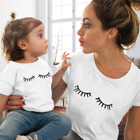 Familien T-Shirts Wimpern Frauen