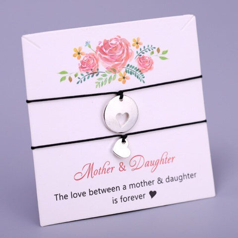 Family Armband Mother Daughter Heart