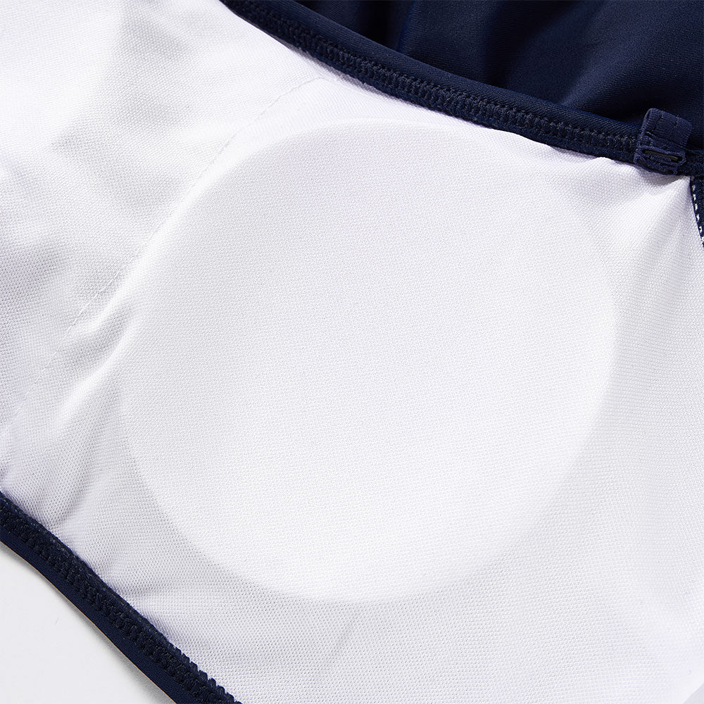 Family Badeanzug für Damen/Herren Blau Volant