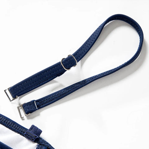 Family Badeanzug für Damen/Herren Blau Volant