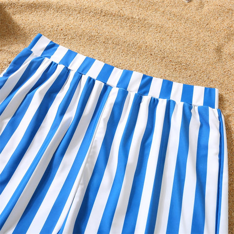 Family Badeanzug Gestreift blau und weiß (1 Stück)