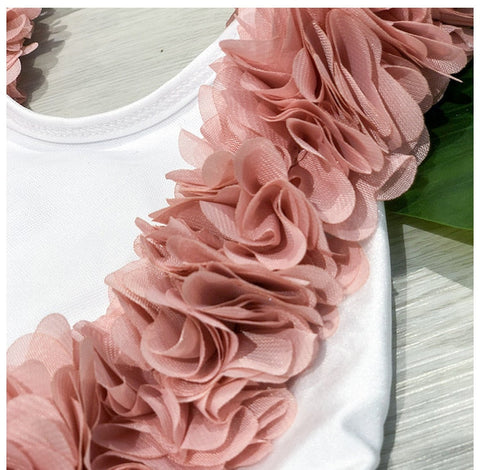 Family Badeanzug mit Rückenausschnitt und 3D-Blumen