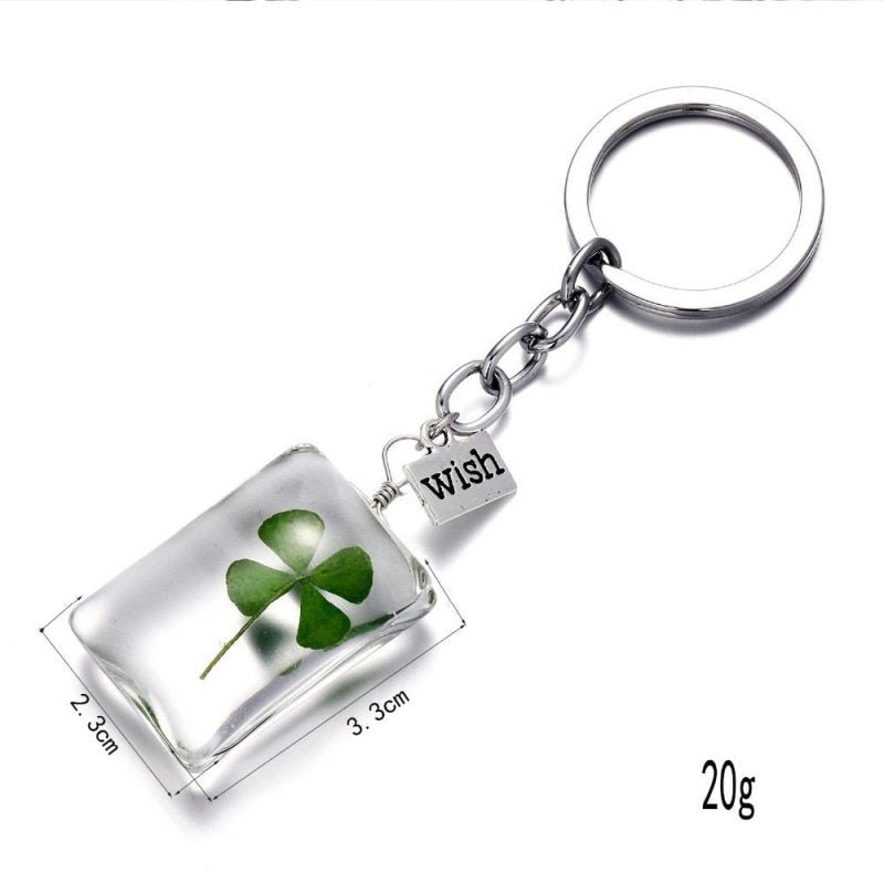 Freundschaft Schlüsselanhänger 4-blättriges Kleeblatt