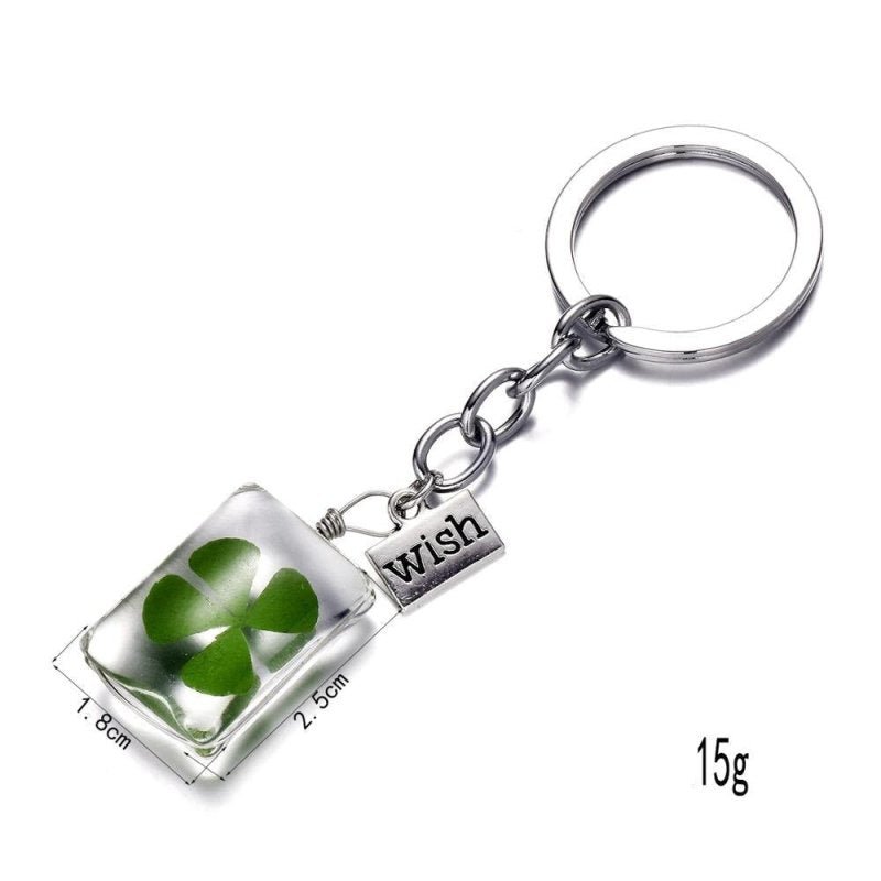 Freundschaft Schlüsselanhänger 4-blättriges Kleeblatt