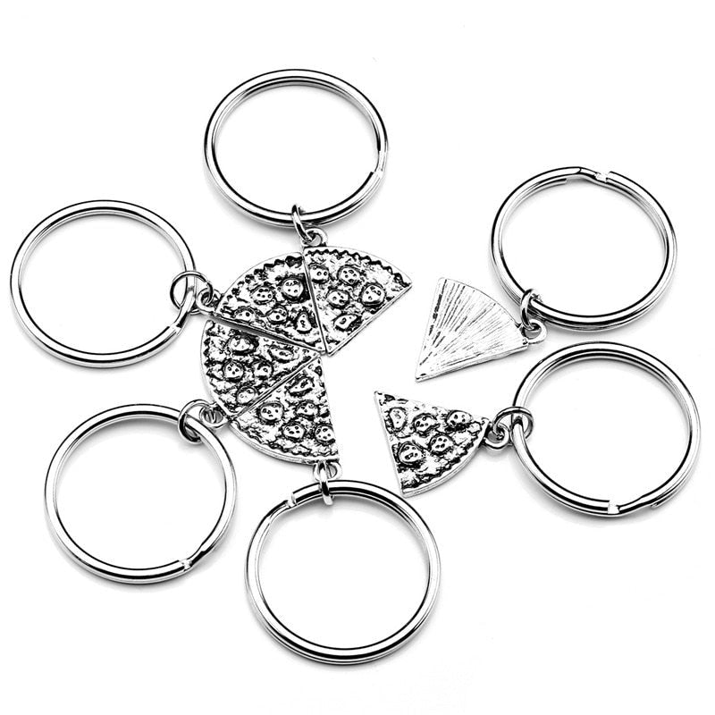 Freundschaft Schlüsselanhänger 6-Personen-Pizza-Modell