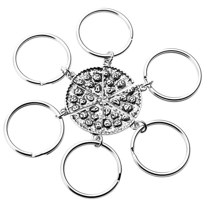 Freundschaft Schlüsselanhänger 6-Personen-Pizza-Modell