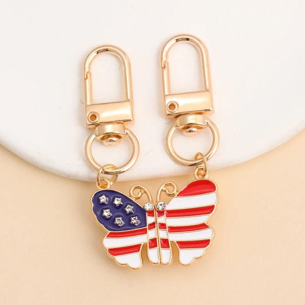 Freundschaft Schlüsselanhänger Schmetterling Blau