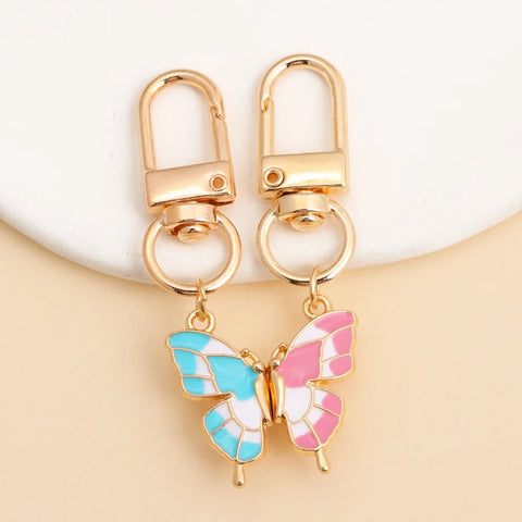 Freundschaft Schlüsselanhänger Schmetterling Blau