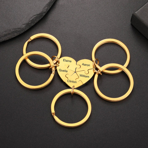 Freundschafts Schlüsselanhänger für 5 Personen (personalisierbar)