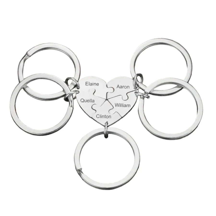 Freundschafts Schlüsselanhänger für 5 Personen (personalisierbar)