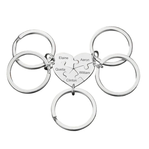 Freundschafts Schlüsselanhänger für 5 Personen (personalisierbar)