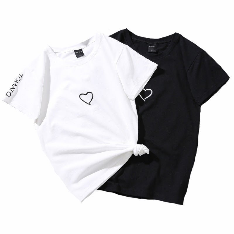 Freundschafts T-Shirts Femme Petit Coeur