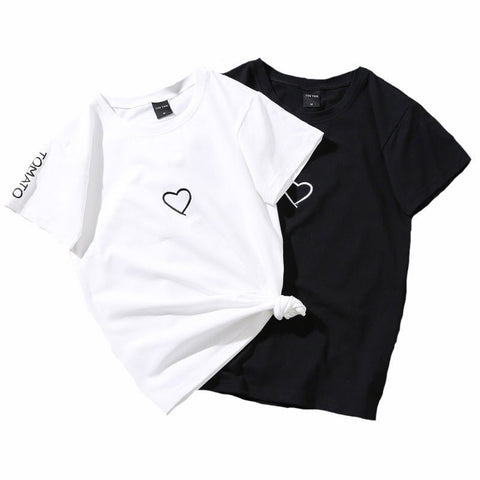 Freundschafts T-Shirts Femme Petit Coeur