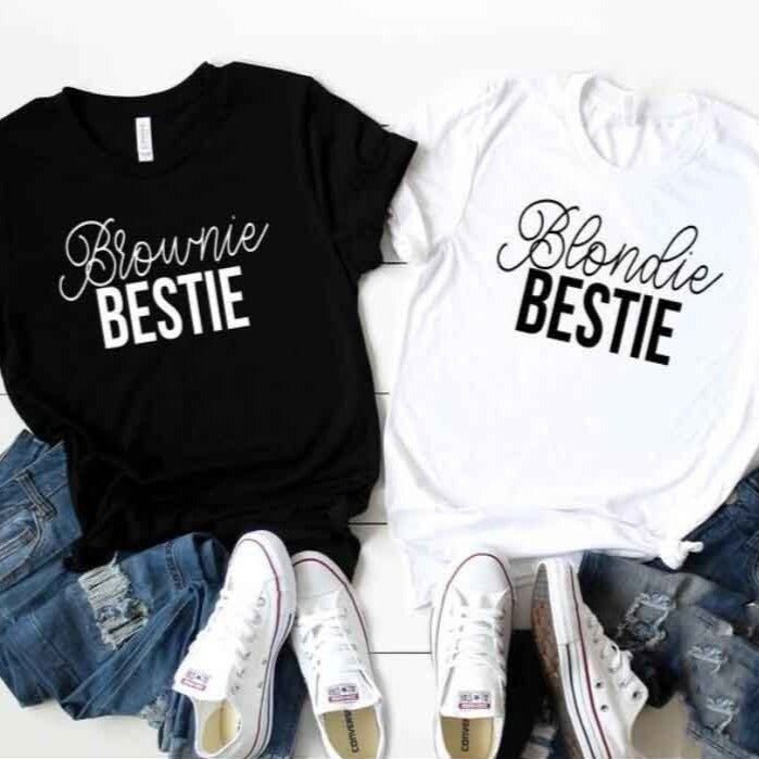 Freundschafts T-Shirts Frau Blonde Brune BFF
