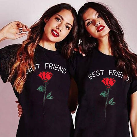 Freundschafts T-Shirts mit einer Rose für Frauen