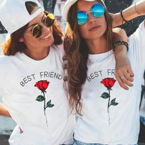 Freundschafts T-Shirts mit einer Rose für Frauen