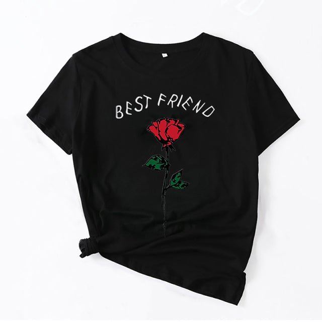 Freundschafts T-Shirts mit einer Rose für Frauen