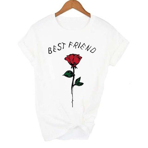 Freundschafts T-Shirts mit einer Rose für Frauen