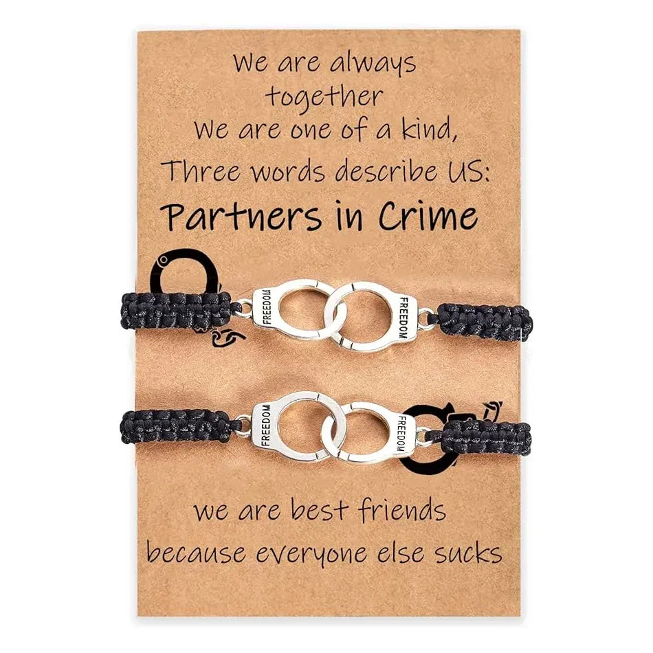 Freundschaftsarmbänder Partner in Crime (2 Stück)