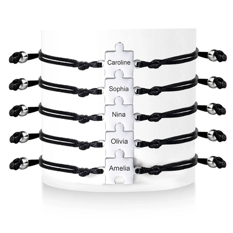 Freundschaftsarmbänder Personalisierbares Puzzle (2 bis 5 Teile)