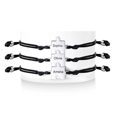 Freundschaftsarmbänder Personalisierbares Puzzle (2 bis 5 Teile)